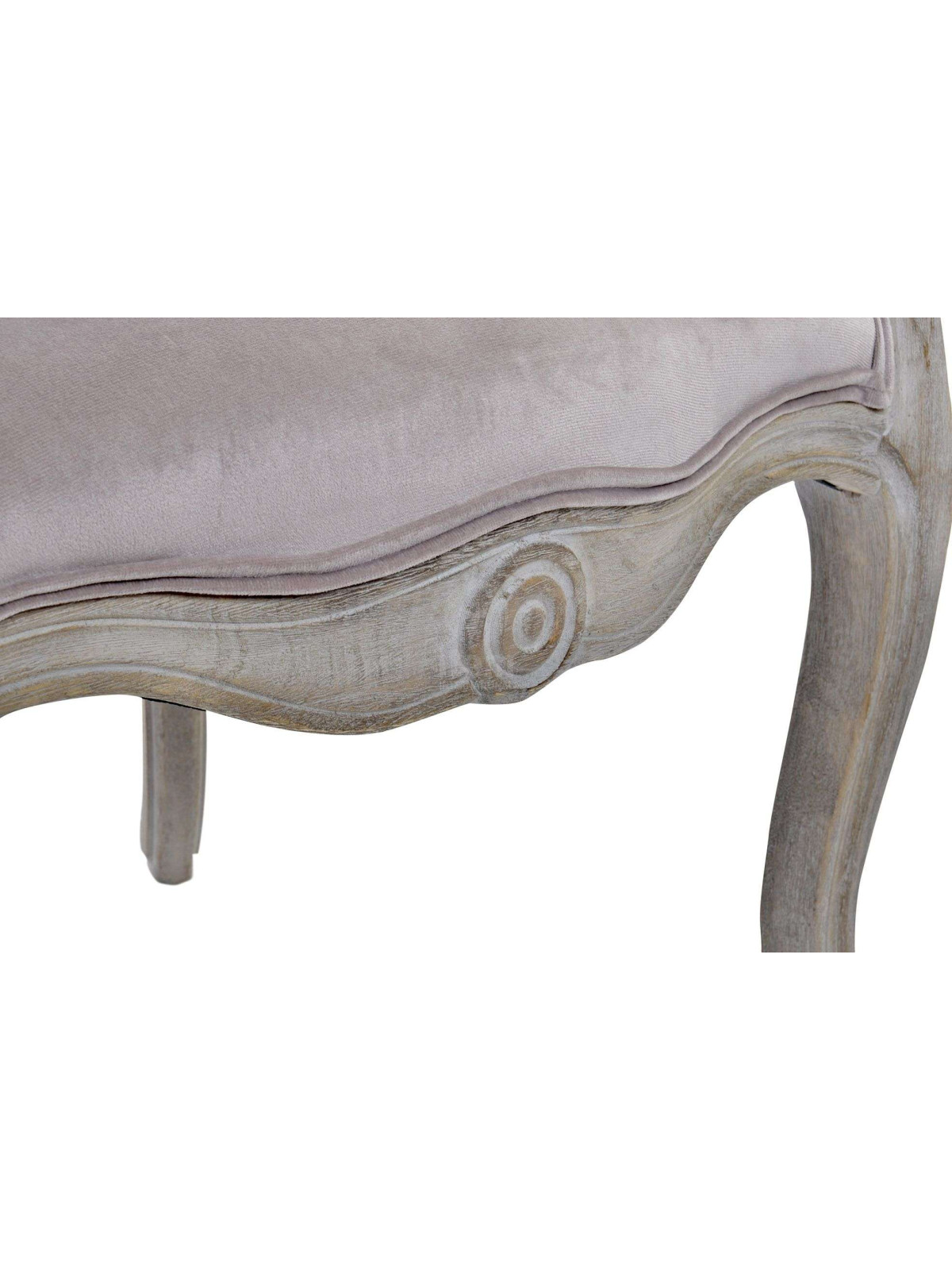 Fauteuil cabriolet capitonné vieux rose