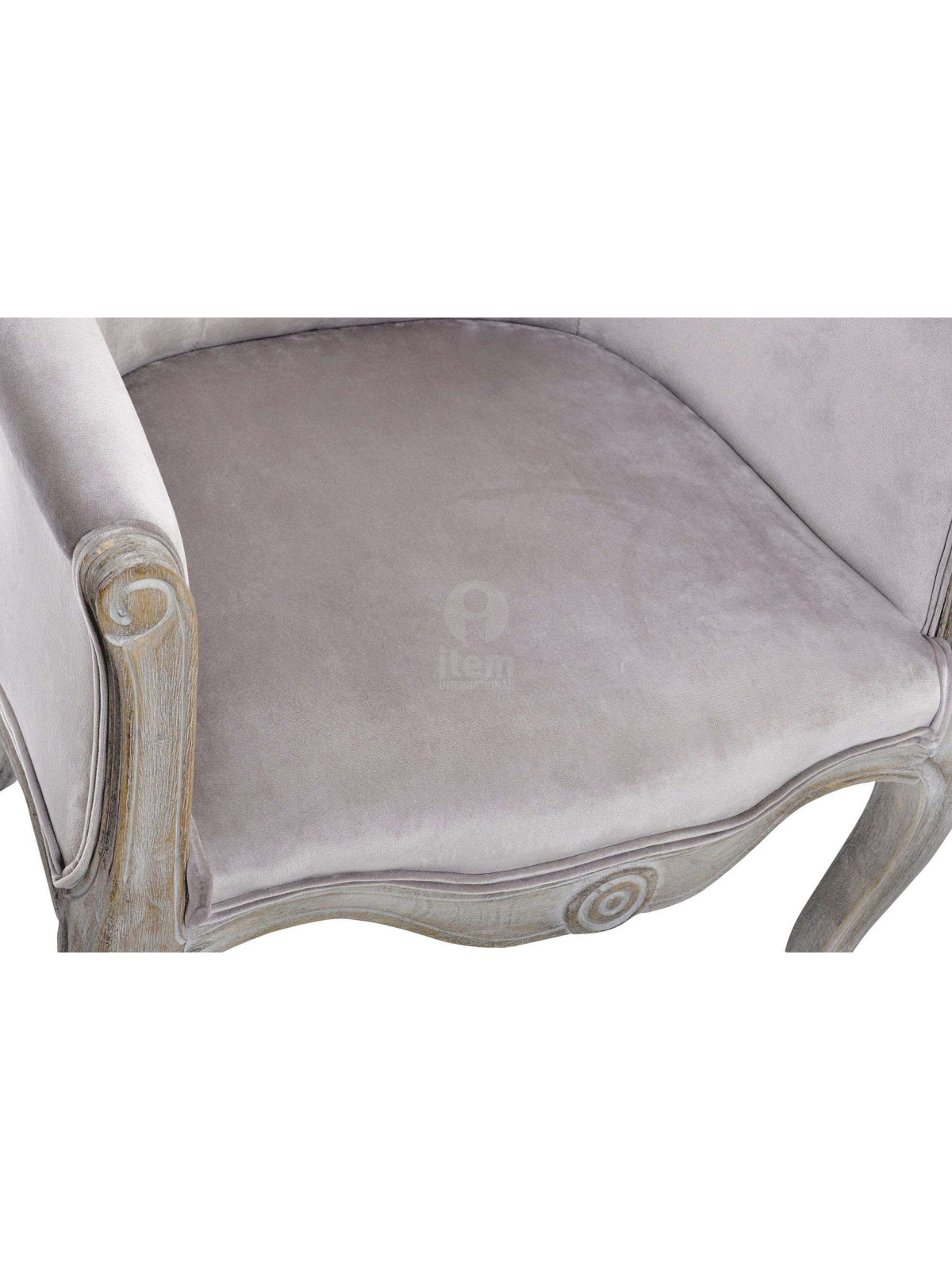 Fauteuil cabriolet capitonné vieux rose