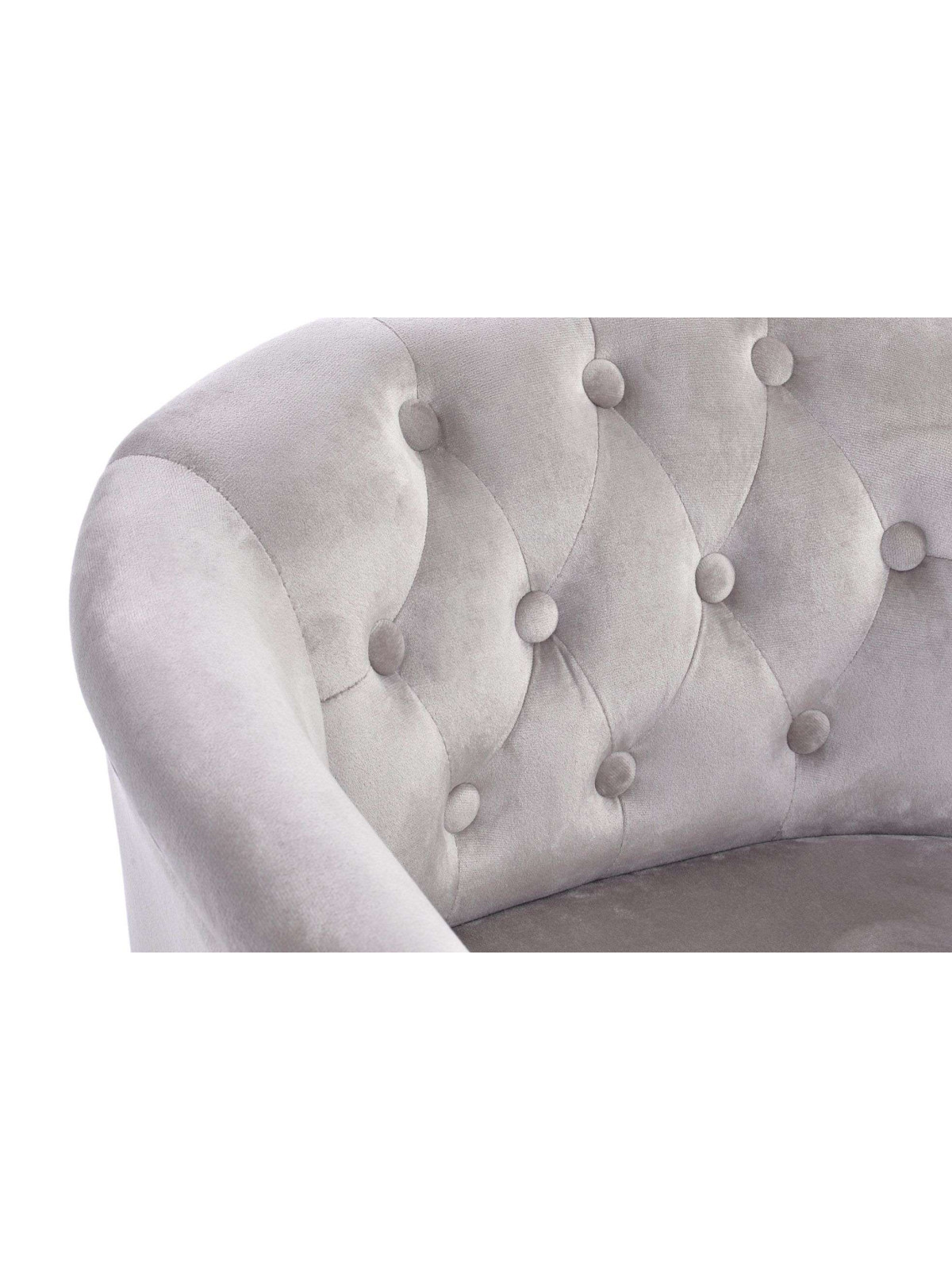 Fauteuil cabriolet capitonné vieux rose