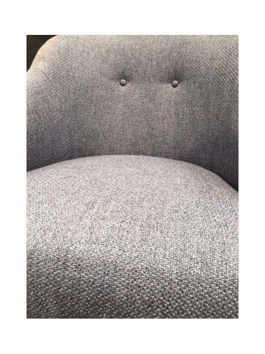 Fauteuil gris chiné sur rouletttes Fauteuil gris chiné sur rouletttes
