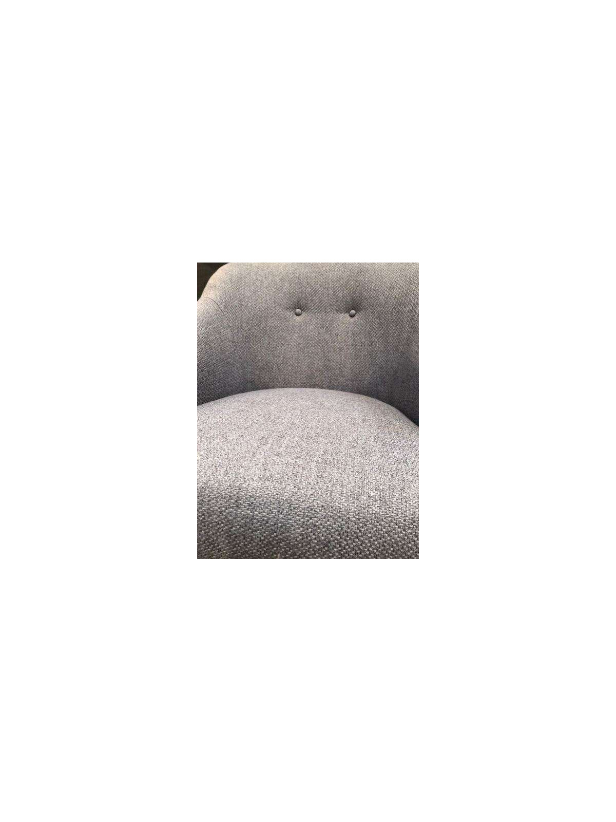 Fauteuil gris chiné sur rouletttes