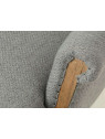Fauteuil gris chiné sur rouletttes Fauteuil gris chiné sur rouletttes