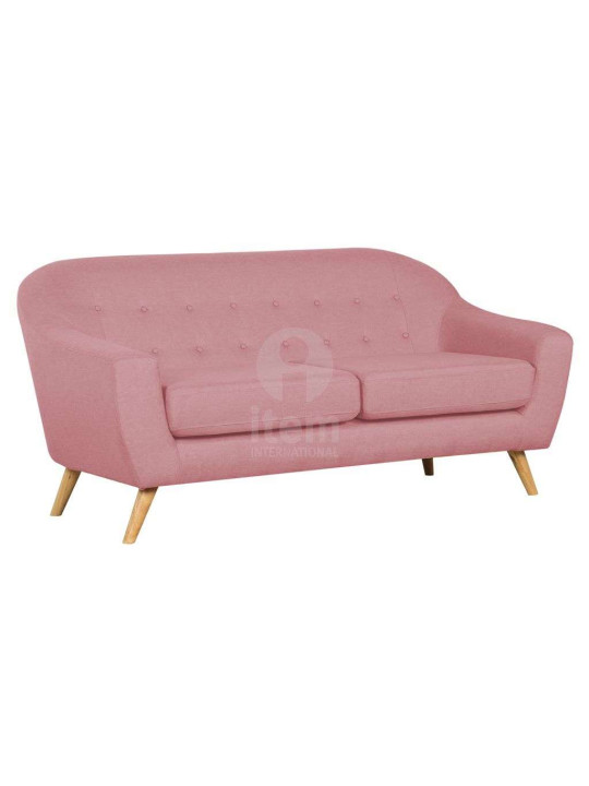 Canapé 3 places rose arrondi moderne Sylvia