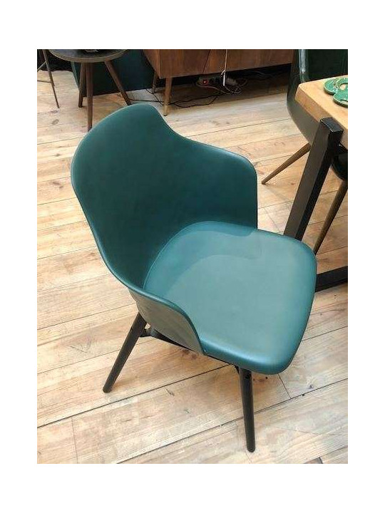 Chaise vintage vert foncé