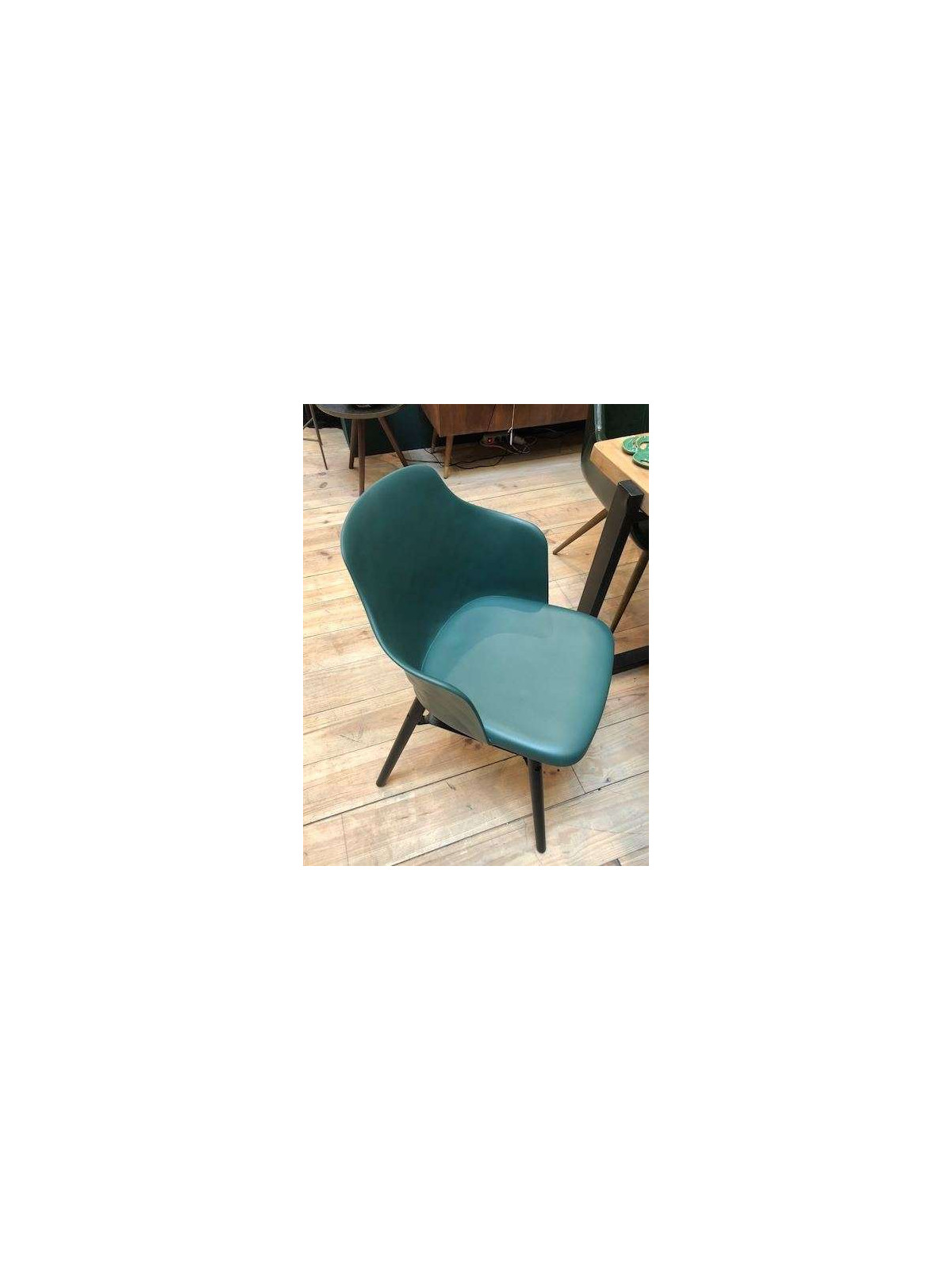 Chaise vintage vert foncé