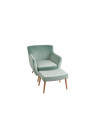 Fauteuil vintage en velours vert Jolipa Fauteuil vintage en velours vert Jolipa