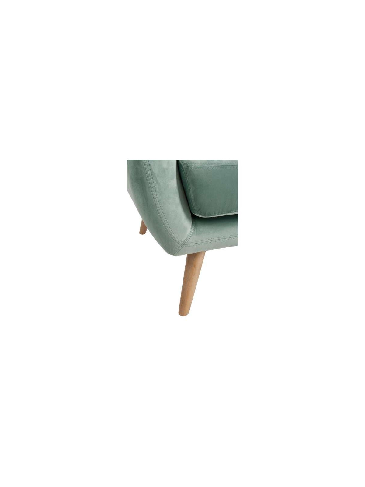 Fauteuil vintage en velours vert Jolipa