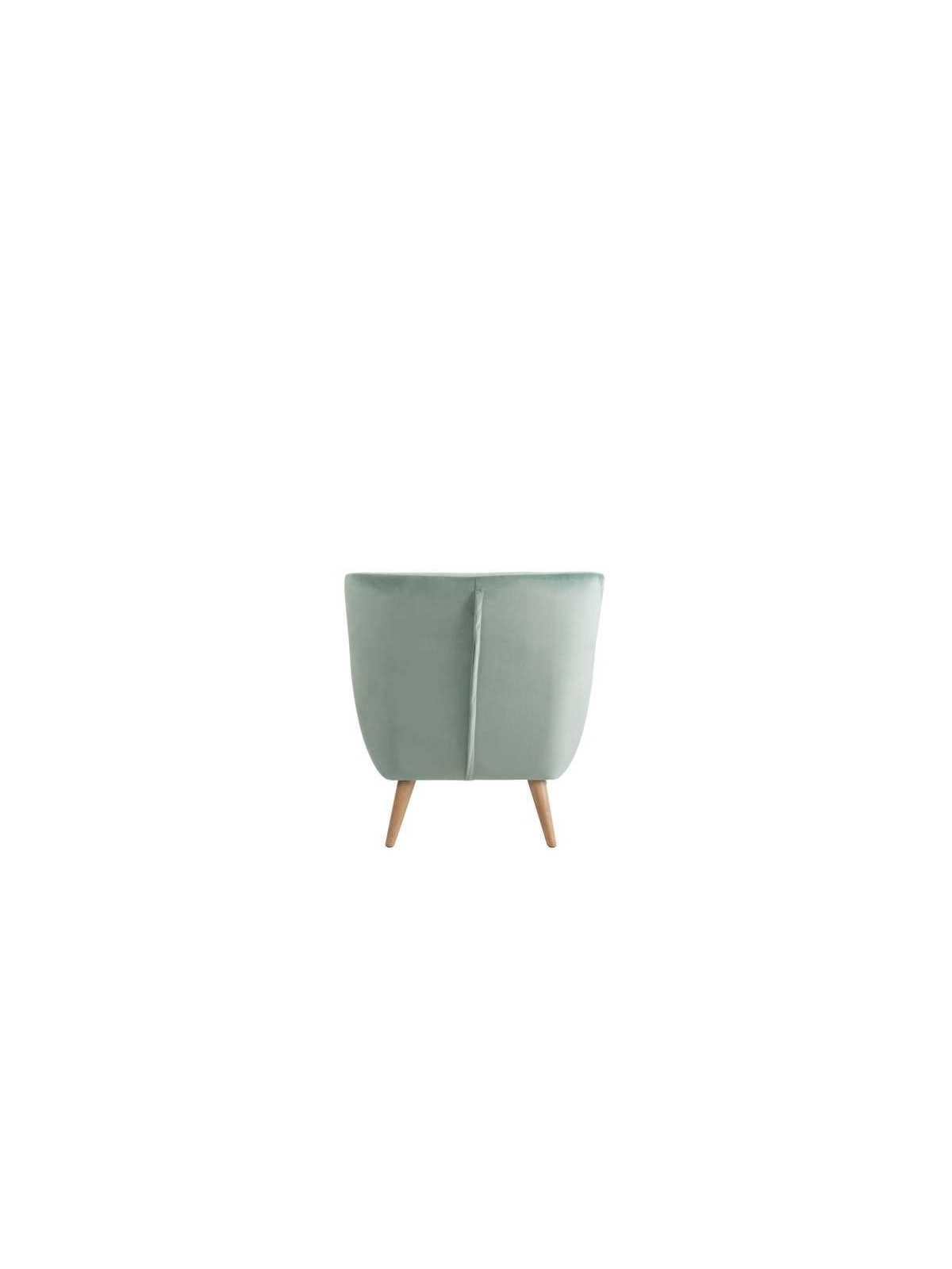 Fauteuil vintage en velours vert Jolipa