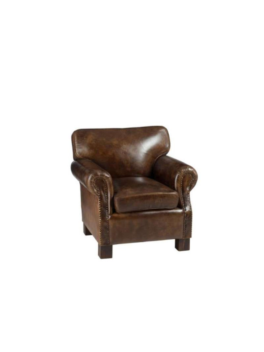 Fauteuil vintage cuir marron Jolipa Fauteuil vintage cuir marron Jolipa