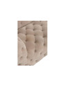 Canapé capitonné velours beige cubique