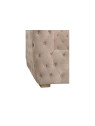 Canapé capitonné velours beige cubique