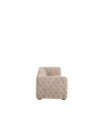 Canapé capitonné velours beige cubique