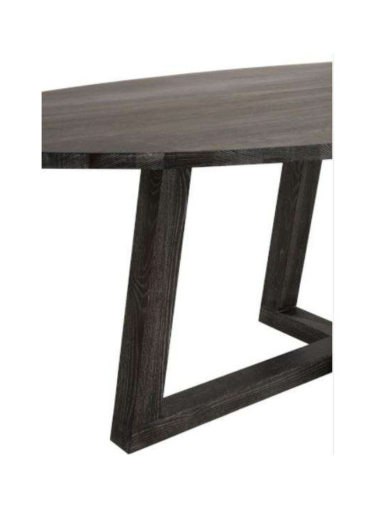 Table ovale moderne bois brun foncé Table ovale moderne bois brun foncé