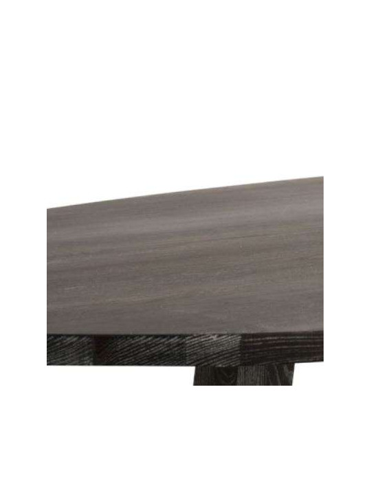 Table ovale moderne bois brun foncé Table ovale moderne bois brun foncé