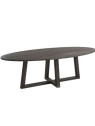 Table ovale moderne bois brun foncé Table ovale moderne bois brun foncé