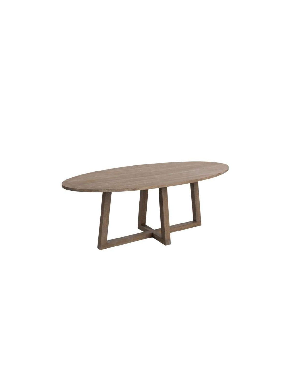 Table ovale contemporaine bois clair