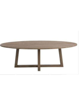 Table ovale contemporaine bois clair 280 cm