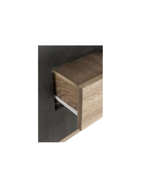 Chevet contemporain bois clair et bois noir Jolipa Chevet contemporain bois clair et bois noir Jolipa