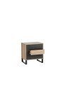 Chevet contemporain bois clair et bois noir Jolipa Chevet contemporain bois clair et bois noir Jolipa