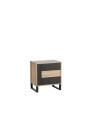 Chevet contemporain bois clair et bois noir Jolipa Chevet contemporain bois clair et bois noir Jolipa