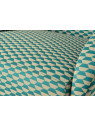 Fauteuil tapissé moderne bleu et beige Fauteuil tapissé moderne bleu et beige