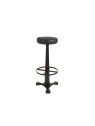 Tabouret de bar industriel reglable noir