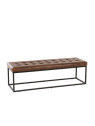 Banc vintage cuir marron Jolipa Banc vintage cuir marron Jolipa