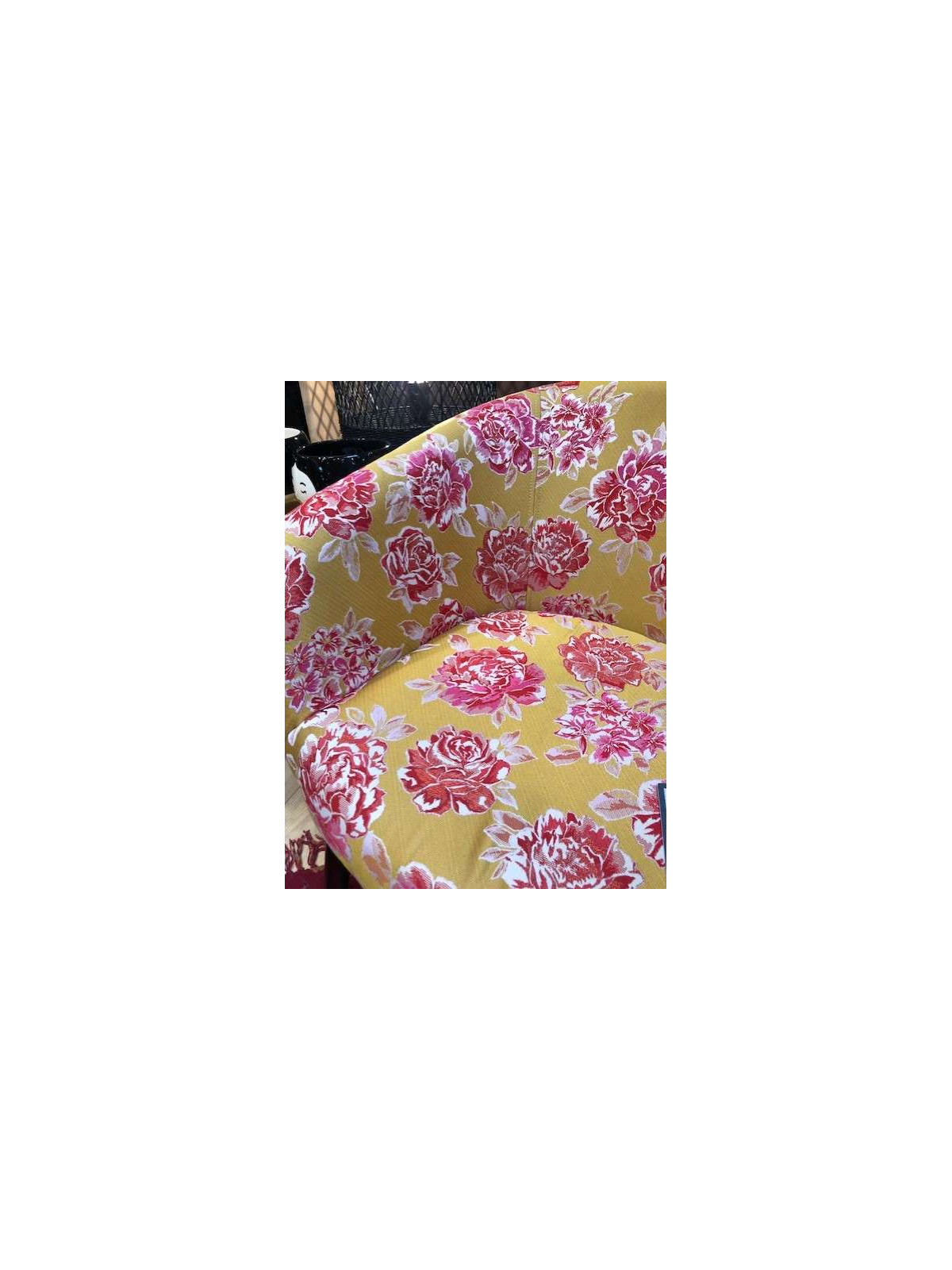 Fauteuil tapissé fleuri Amadeus