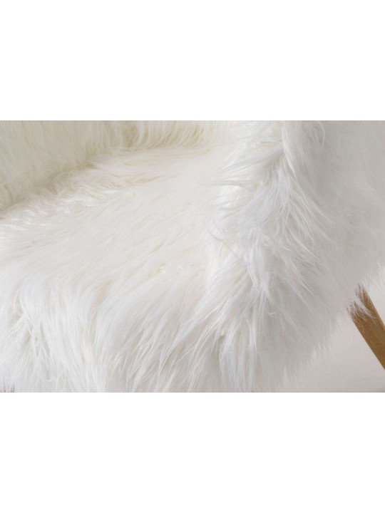 Fauteuil fourrure blanc Amadeus