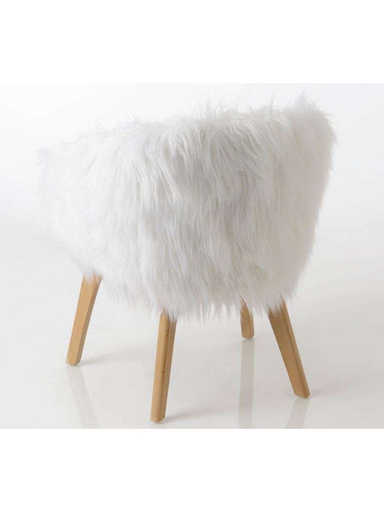 Fauteuil fourrure blanc Amadeus