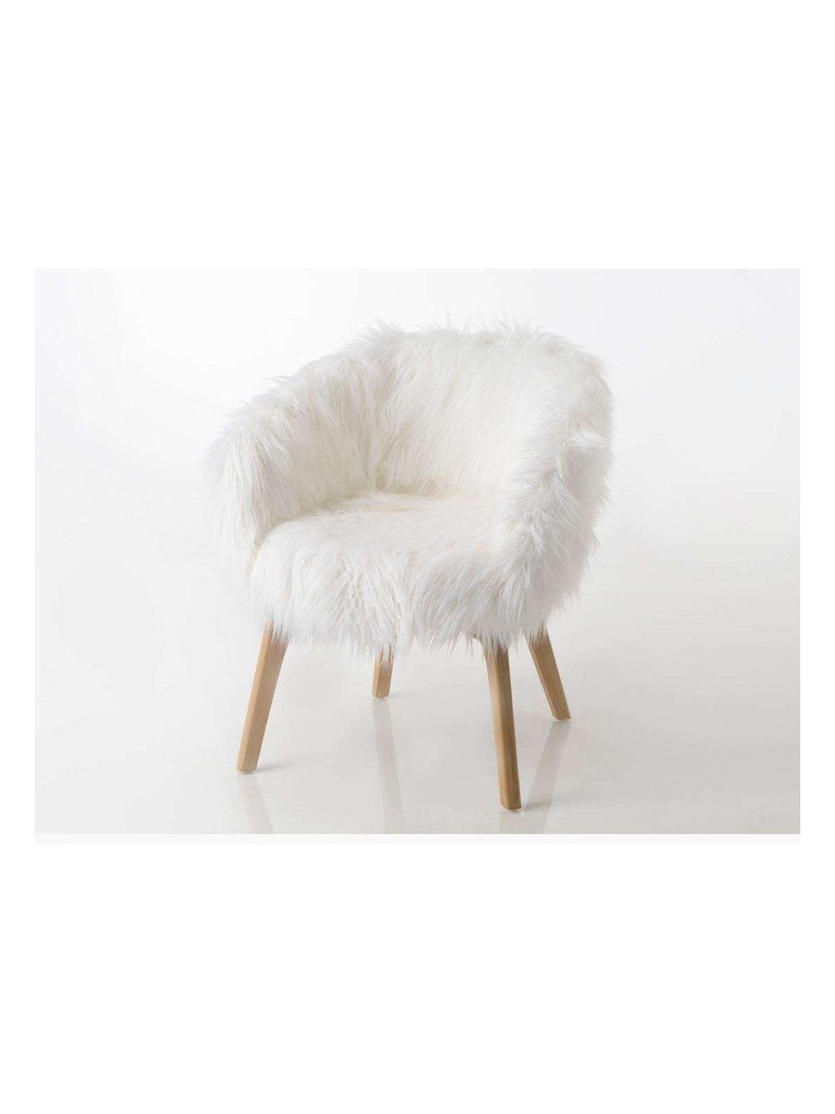 Fauteuil Bohdan Fourrure Blanc