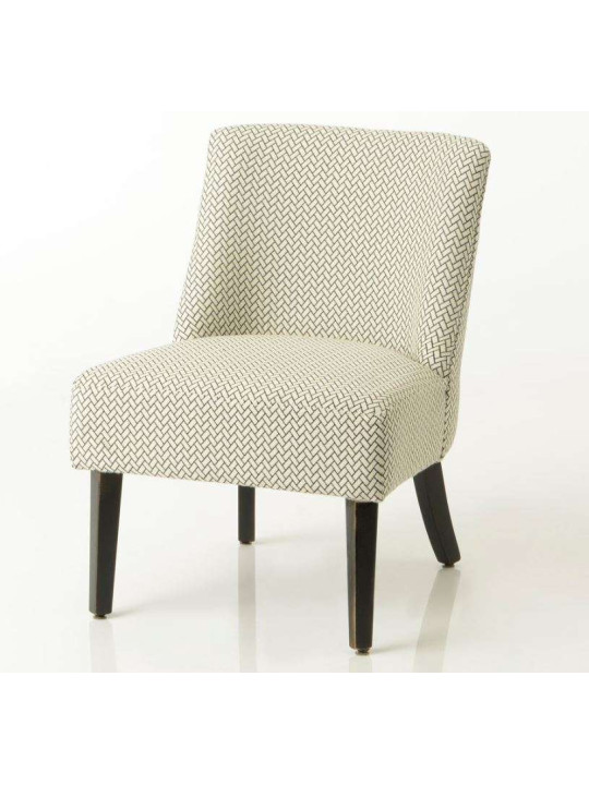 Fauteuil bas motifs noir et blanc Lou Amadeus