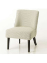 Fauteuil bas motifs noir et blanc Lou Amadeus