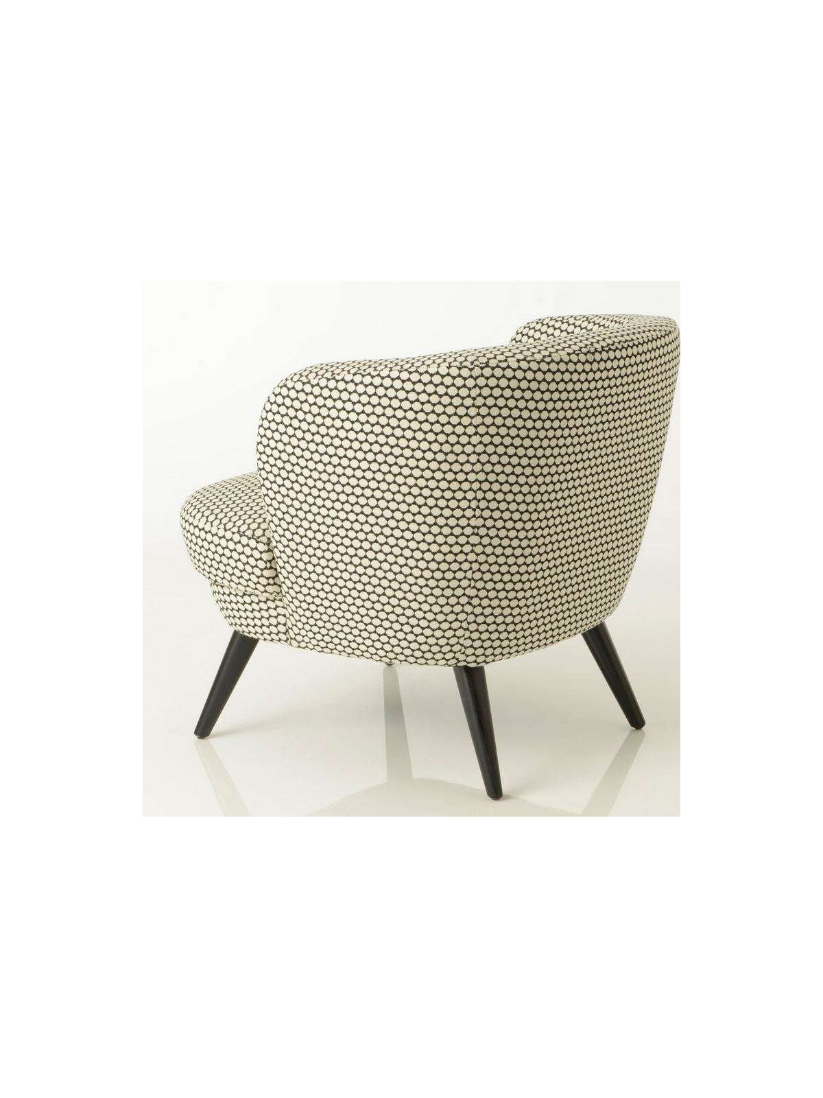 Fauteuil arrondi noir et blanc Denver