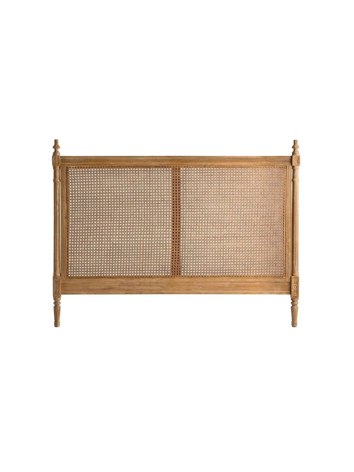 Tête de lit cannée 160 cm bois cérusé