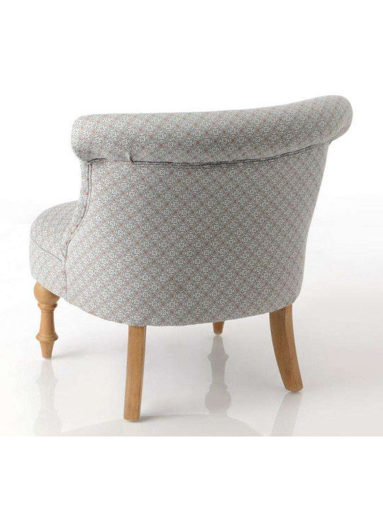 Fauteuil crapaud gris perle