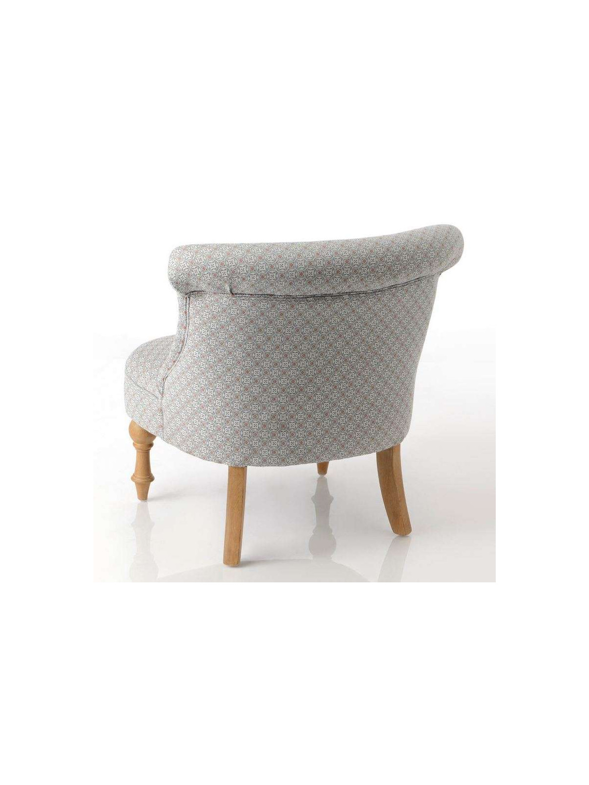 Fauteuil crapaud gris perle