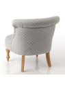 Fauteuil crapaud gris perle