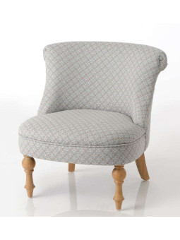 Fauteuil crapaud gris perle