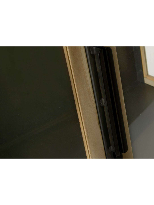 Vitrine basse 2 portes métal et bois