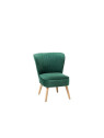 Chauffeuse vert sapin en velours retro Chauffeuse vert sapin en velours retro