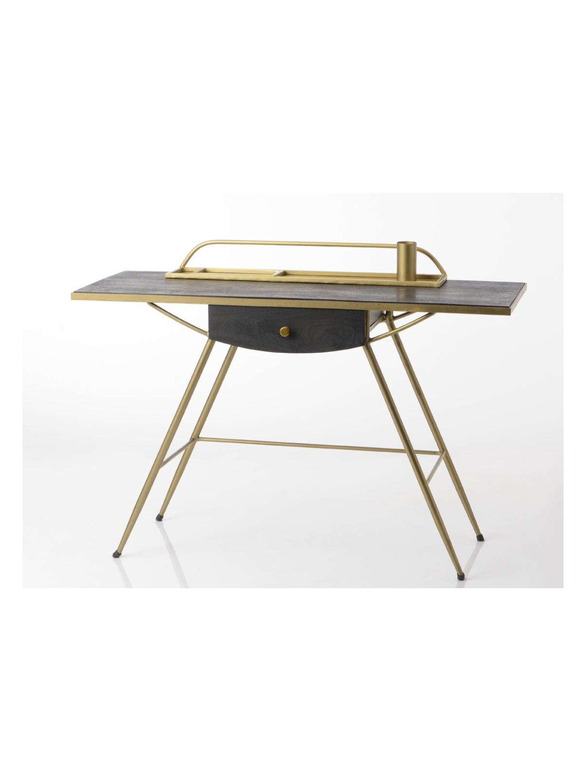 Bureau contemporain noir et doré chic