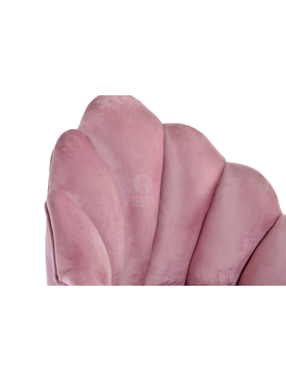 Chaise velours rose coquillage chic