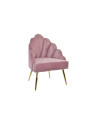 Chaise velours rose coquillage chic Chaise velours rose coquillage chic