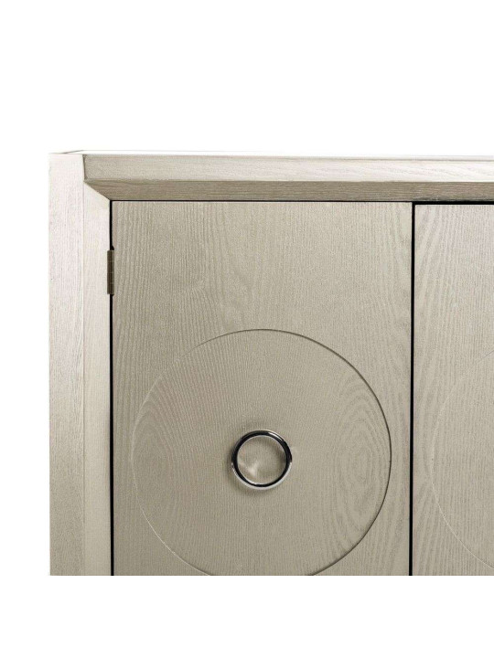 Buffet argenté avec un plateau en miroir 3 portes Buffet argenté avec un plateau en miroir 3 portes