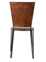 Fauteuil vintage simili cuir marron