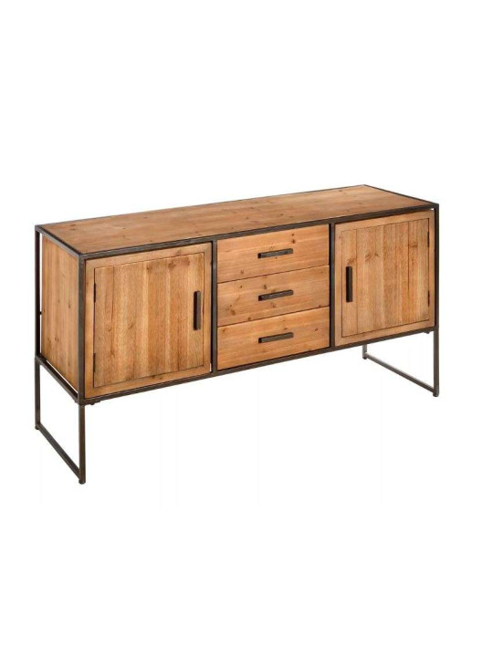 Buffet contemporain bois, métal et verre Léon Buffet contemporain bois, métal et verre Léon