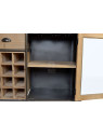 Buffet vintage indus avec casiers bouteilles