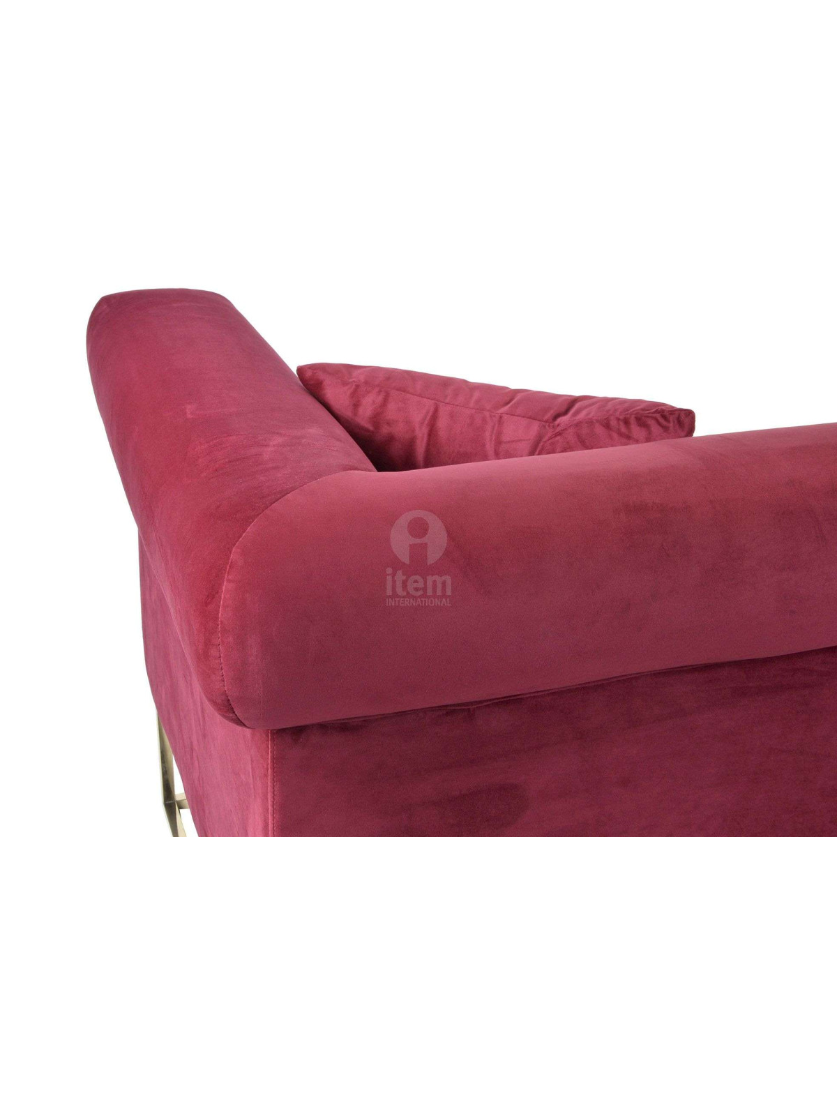Canapé rouge velours contemporain