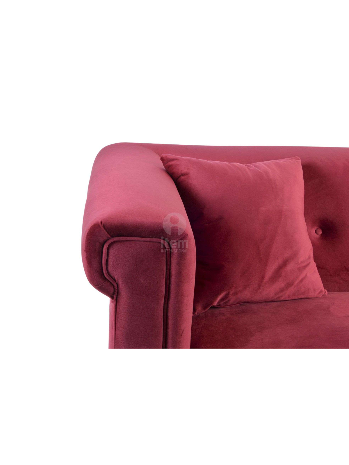 Canapé rouge velours contemporain